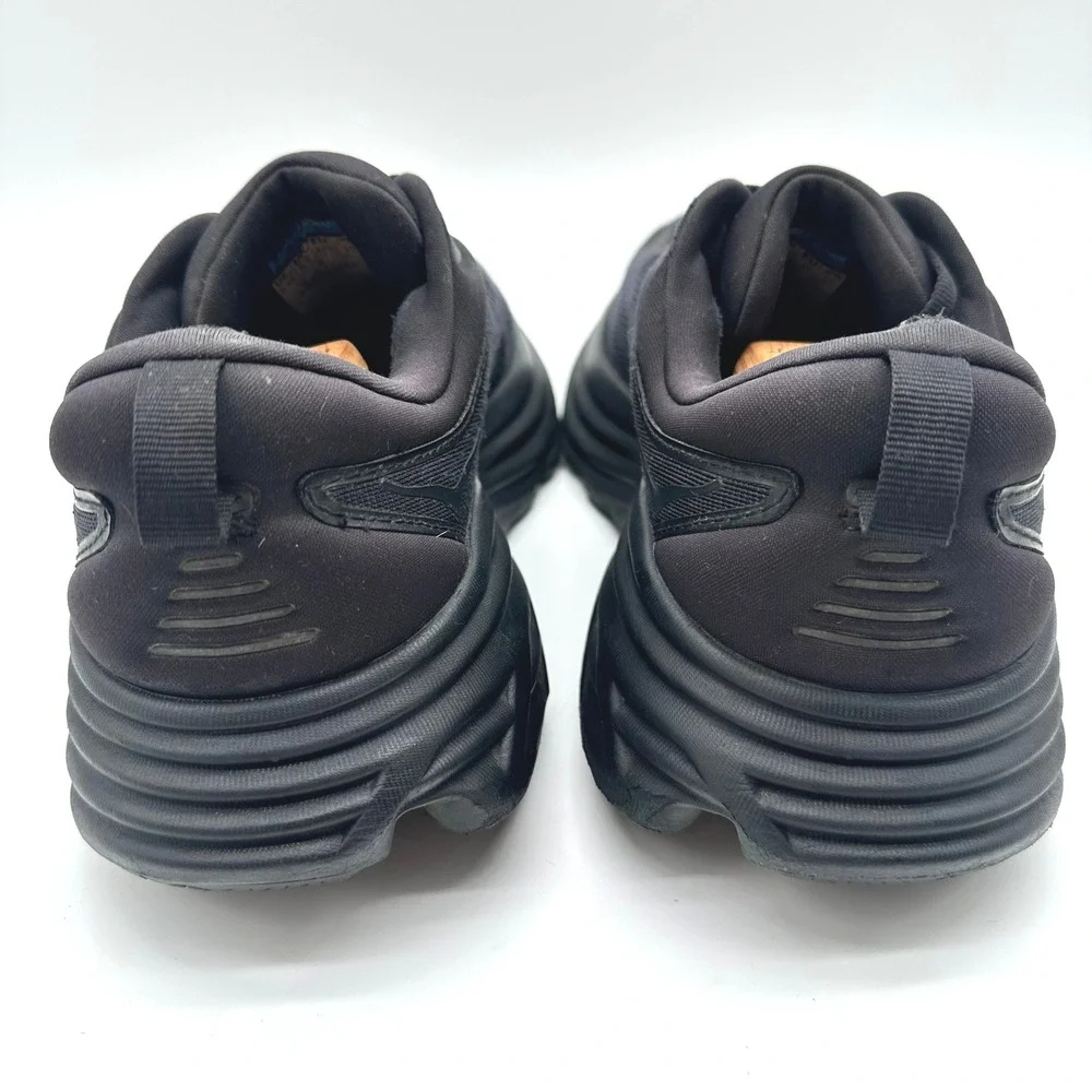 Hoka Bondi 8 Mens 9 4E Extra Wide Triple Black Running Shoes 1127956